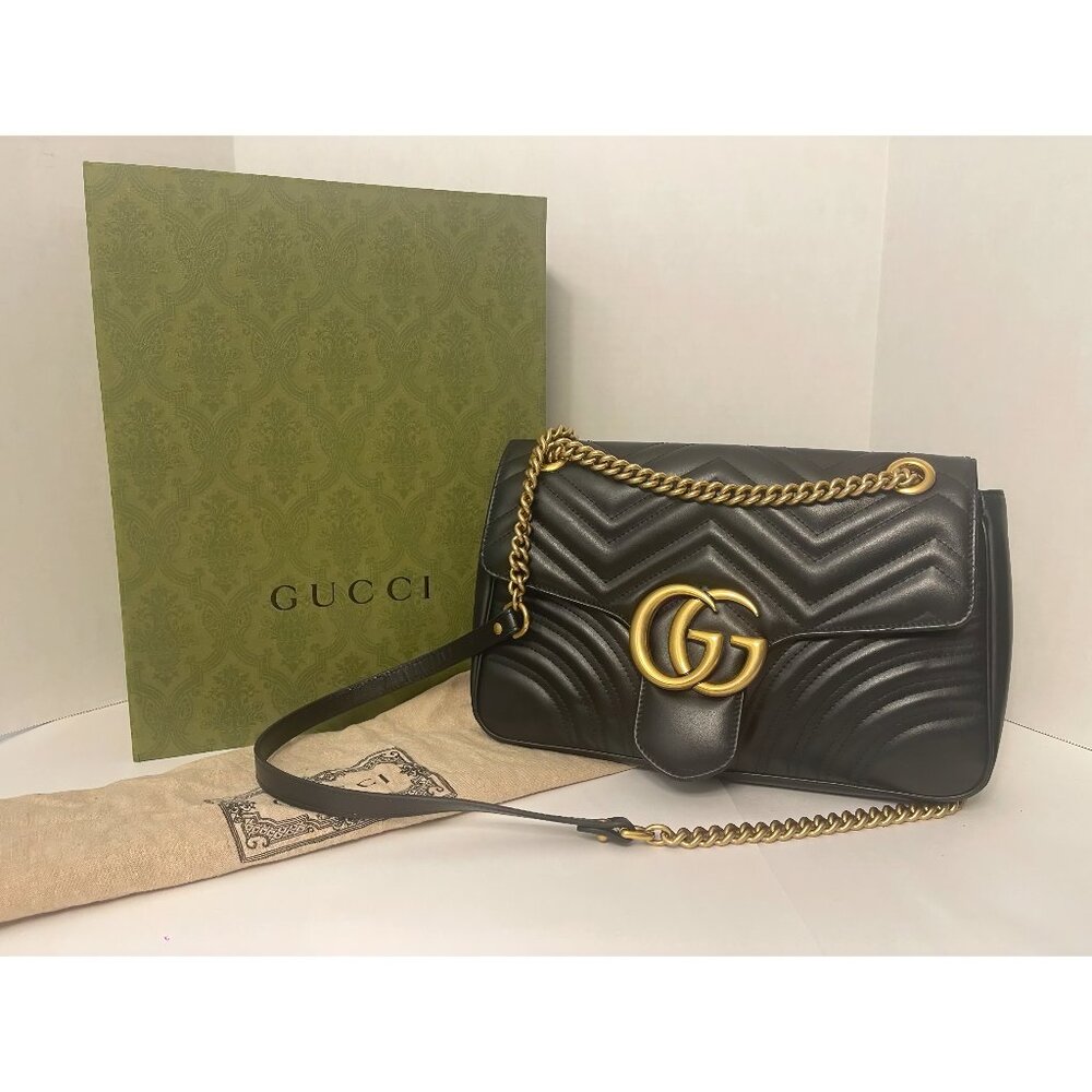 Authentic Gucci GG Marmont Large Shoulder Bag